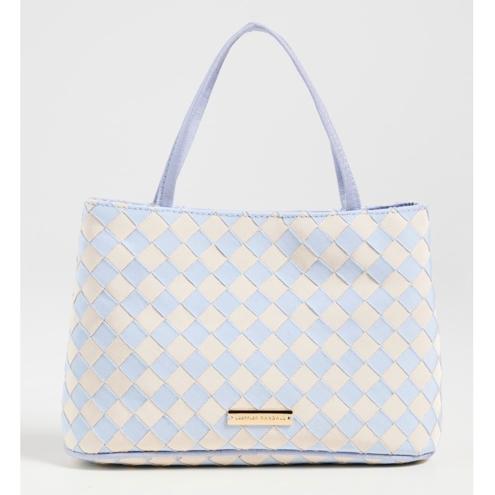 NWT Loeffler Randall Minnow Mini Tote in Light/Blue, Cream, O/S